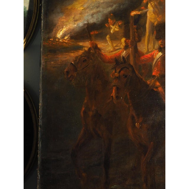 Napoleon and His Troops, a Large Antique Oil on Canvas Painting, 96.5 X 78 In For Sale - Image 15 of 18