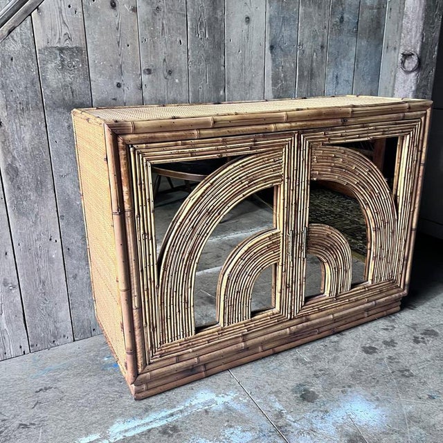 Vintage Bamboo Cabinet from Vivai Del Sud For Sale - Image 9 of 10