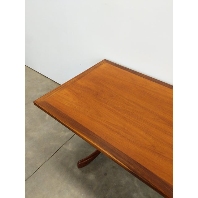 Brown Vintage Mid Century Modern Teak Dining Table Attributed to G Plan For Sale - Image 8 of 9