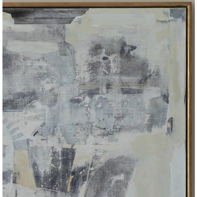 Contemporary 2018 “Footnote” Large Black, White and Gray Acrylic on Canvas by Sandy Walker For Sale - Image 3 of 8