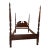 1990s Queen Cherry 4 Poster Rice Headboard /Frame With Stool For Sale