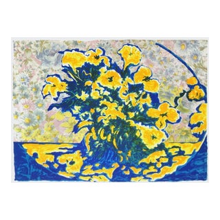 1990s Frédéric Brandon Gerbe De Fleurs Lithograph For Sale