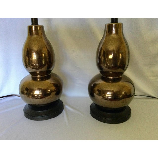 Late 20th Century Vintage Christopher Spitzmiller Style Gourd Lamps, Set of Two For Sale - Image 5 of 18