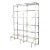 Industrial Style Polished Steel Library Etagere Bookcase With Step For Sale