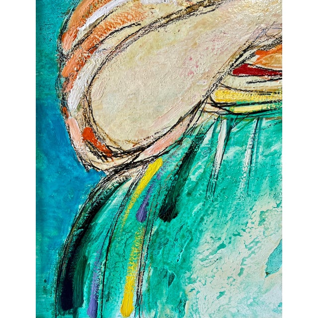 Lazzaro Donati, Italian Modernist Surrealist Woman Colorful Oil Painting Lazzaro Donati, 1961 For Sale - Image 13 of 17