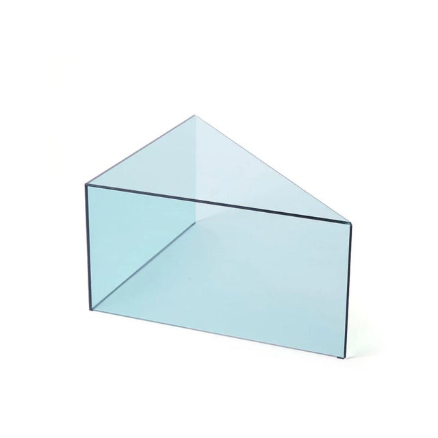 Modern Acrylic Triangle Coffee Table Set For Sale - Image 3 of 8