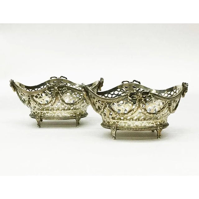 Silver Dutch Silver Bonbon Baskets from Reeser and Son, Fa. G.C., The Hague, Set of 2 For Sale - Image 8 of 10