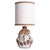 White Brique Ceramic Floor Table Lamp with Silk Lampshade attributed to R. Houben, 1970s For Sale - Image 13 of 13
