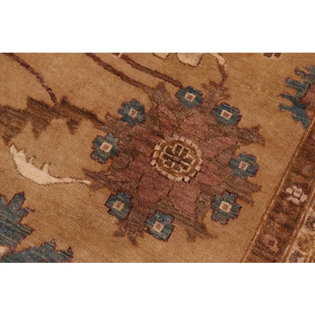 1980s 1980s Boho Chic Ziegler Brass Taupe Hand-Knotted Wool Rug - 9'0'' X 11'8'' For Sale - Image 5 of 9