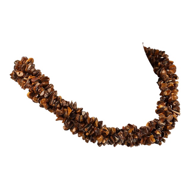 AJD Two Infinity Chatoyant Tiger's Eye Necklace For Sale