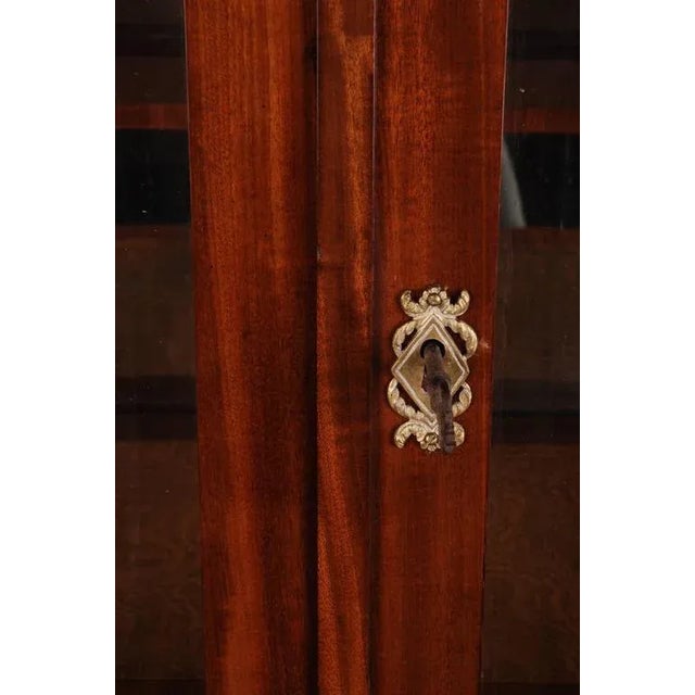 Wood 19th Century French Empire Style Mahogany Vitrine For Sale - Image 7 of 11
