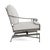 Contemporary Brown Jordan Venetian Motion Lounge Chair, Mica frame with Fusion Dove fabric For Sale - Image 3 of 11