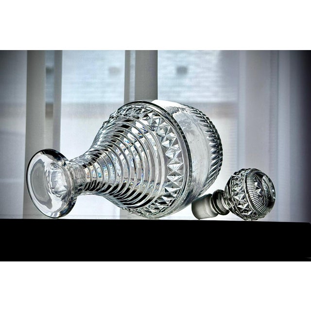 English Georgian Cut Glass Decanter with Cut Glass Stopper, 1800-1835 For Sale - Image 10 of 18