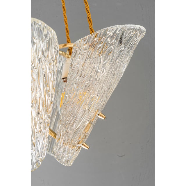 Vintage Klamar Chandelier with Textured Glass, 1950s For Sale - Image 16 of 18