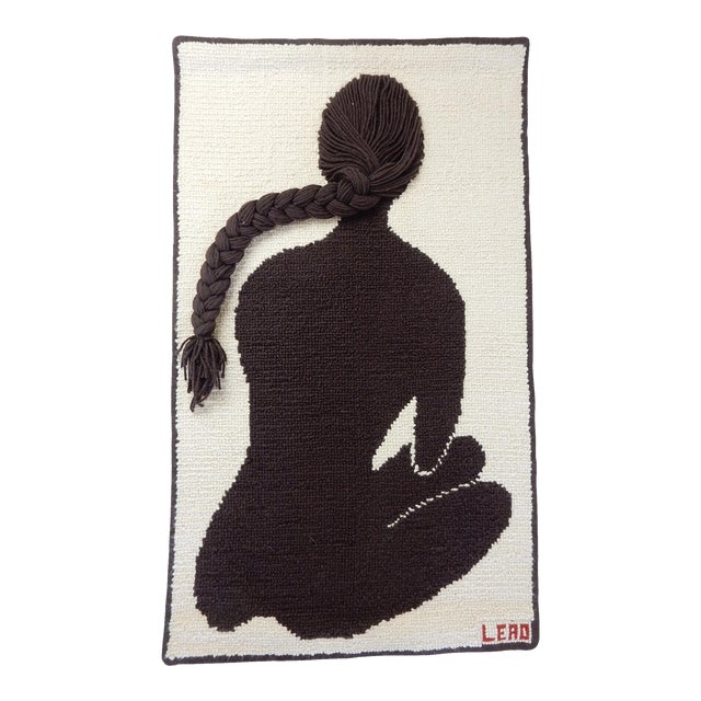 1960s Brazilian Textile Art Tapestry signed Leao For Sale