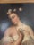 English Antique-Style Victorian Oil Portrait of Woman With Roses – J. A. Ford, Ornate Gilt Frame & Picture Light For Sale - Image 3 of 6