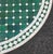 40" Handcrafted Hunter Green and White Moroccan Mosaic Table For Sale - Image 4 of 7