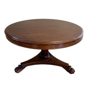 Antique Victorian Mahogany Tilt Top Dining Table, 1860 For Sale