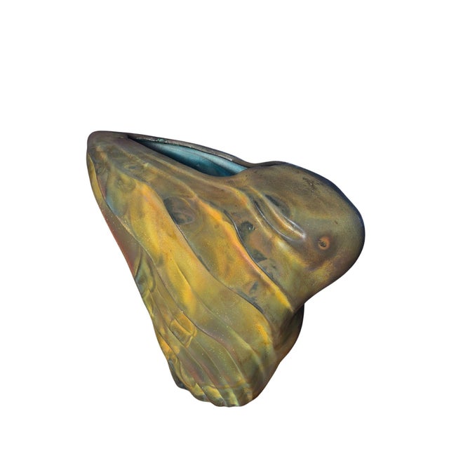 Tony Evans Signed Raku Vase – Large 1980s Sculptural Studio Pottery, Brutalist Ceramic Art For Sale - Image 10 of 11