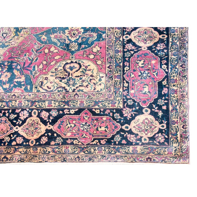 Late 19th Century Persian Lavar Kirman Rug For Sale - Image 14 of 16