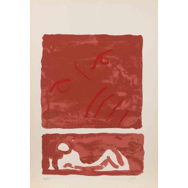 Lithograph on paper. Hand signed and numbered in pencil. Edition of 75. Very good condition. This piece is attributed to...