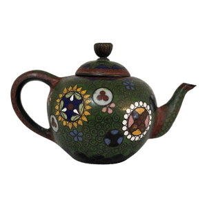 Antique Meiji Period Japanese Cloisonné Small Teapot