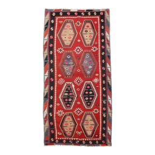 Mid 20th Century Vintage Turkish Wool Kilim Rug For Sale