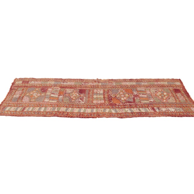 Vintage Embroidered Arabi Kilim Runner For Sale - Image 4 of 7