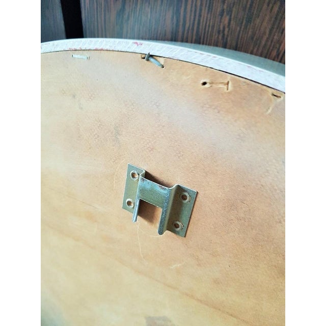 White Frame Round Wall Mirror, Italy, 1960s For Sale - Image 18 of 18