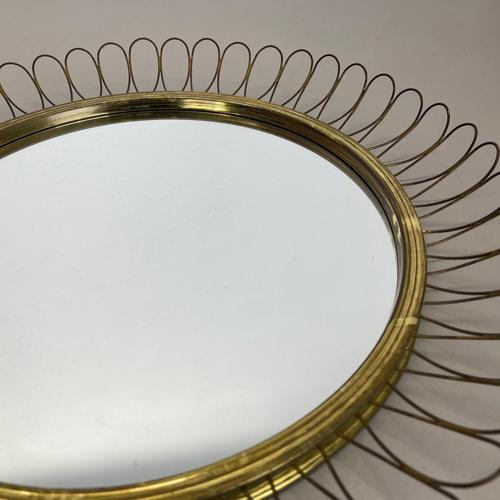 Brass Metal Round Mirror by Josef Frank for Svenskt Tenn, 1960s For Sale - Image 14 of 18