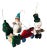 Vintage Brinn's Wooden Christmas Ornaments - Set of 5 For Sale
