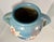 Art Deco 1940s Vintage Roseville Pottery Blue Magnolia Vase Two-Handled Large 18.5"h For Sale - Image 3 of 9