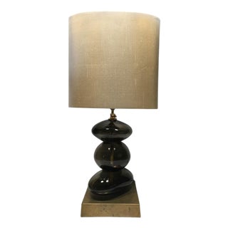 Blown Glass Bronze Color Table Lamp by Dimore Di Lucia Valzelli For Sale