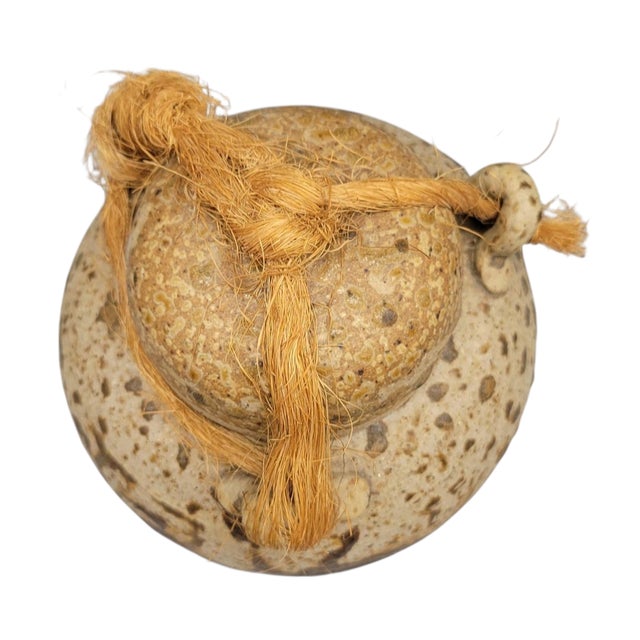 Asian Inspired Studio Pottery Stoneware Urn Ginger Jar For Sale - Image 11 of 14