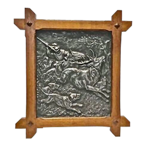 Vintage Stag Hunt Scene Wall Plaque