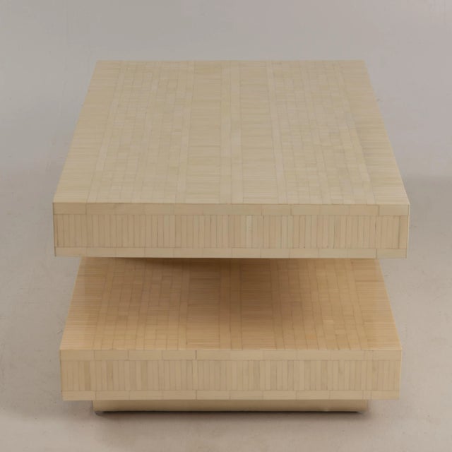 1970s Enrique Garcel Tessellated Three Tier Coffee Table Colombia For Sale In Philadelphia - Image 6 of 12