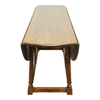 Conant Ball Solid Oak Rustic Americana 54" Drop Leaf Dining Table 2088-3110 For Sale