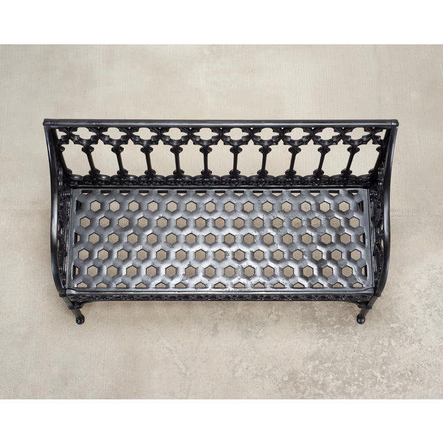 English Coalbrookdale Style Cast Gothic Revival Garden Bench For Sale - Image 4 of 18