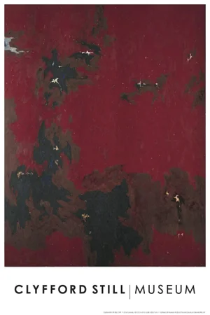 Clyfford Still Abstract Expressionist "Ph - 385 "Lithograph Print Poster, 1949