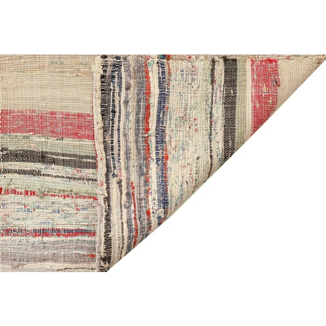 Mid 20th Century Mid 20th Century Decorative Vintage Rag Rug For Sale - Image 5 of 7