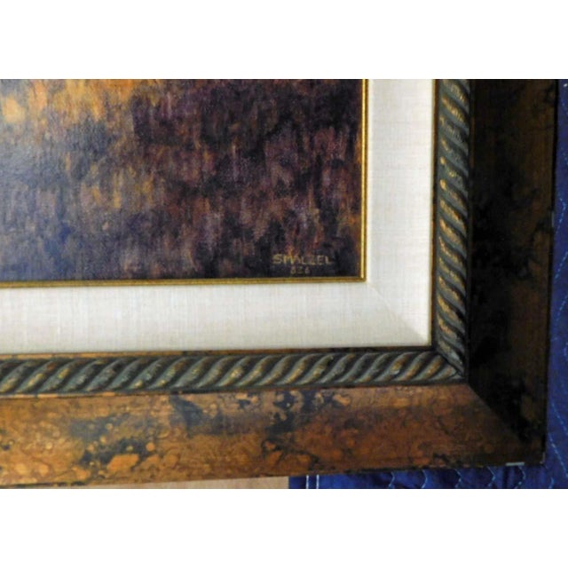 Contemporary Stephen Smalzel "Aspen From Hunter Creek" Original Oil Painting on Canvas Custom Framed For Sale - Image 3 of 4