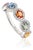 1.62 Ct Multi Sapphire & Diamond Colorful Rainbow Wedding Band Size 5.5 in 14k Gold For Sale