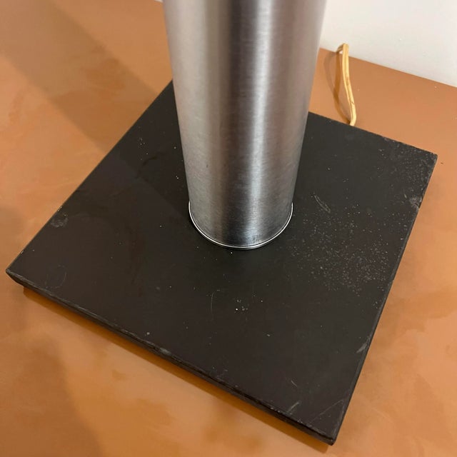 Metal Walter Von Nessen 3-Way Switch Brushed Steel Table Lamp For Sale - Image 7 of 13