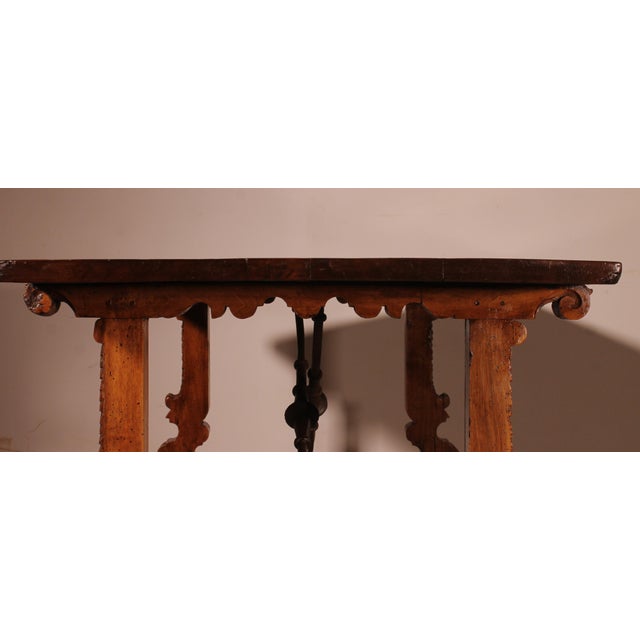 17th Century Spanish Renaissance Table in Light Walnut For Sale - Image 5 of 14
