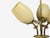 Metal Itsu, Finnish Modern, Snowflake Chandelier, Brass, Glass, Finland, 1950s For Sale - Image 7 of 15