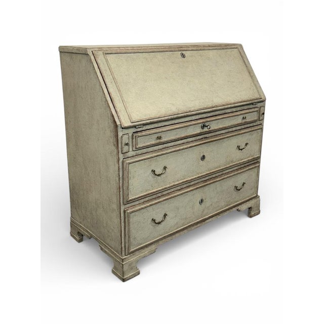 Antique Swedish Secretaire in Pine, 1830 For Sale - Image 4 of 9