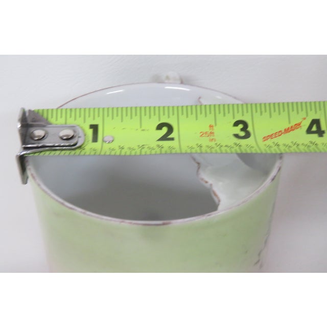 Early 19th Century Pm Bavarian Porcelain Floral Purple Green Mustache Mug Cup 4557b For Sale - Image 15 of 16