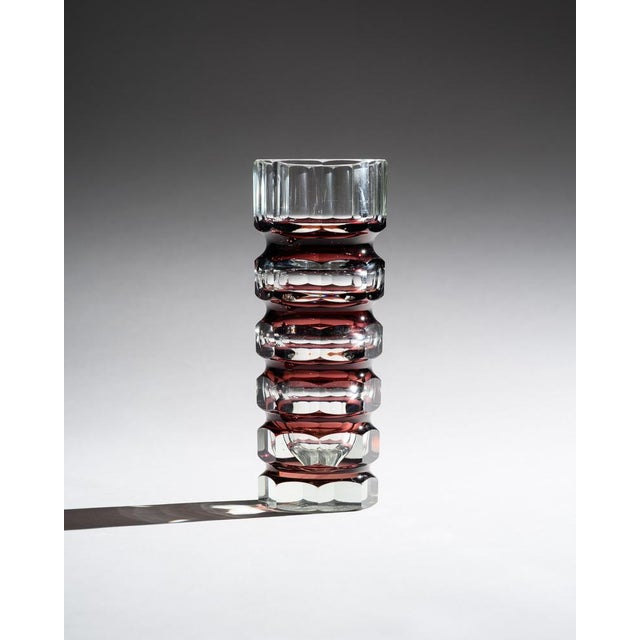 Ruby Red Block Vases from Ilm-Kristall, East Germany, 1970s, Set of 2 For Sale - Image 13 of 18