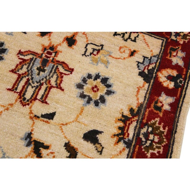 1990s Boho Chic 1990s Vintage Floral Ziegler Kafkaz Wool Rug - 2′ × 2′11″ For Sale - Image 4 of 9