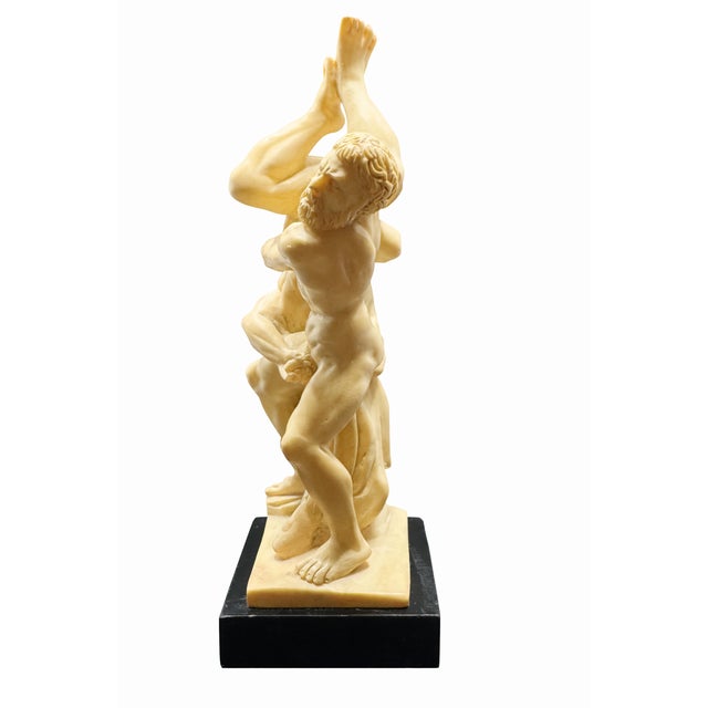 Mid-20th Century Italian Alabaster Sculpture of Hercules & Diomedes by Gino Ruggeri For Sale - Image 4 of 8